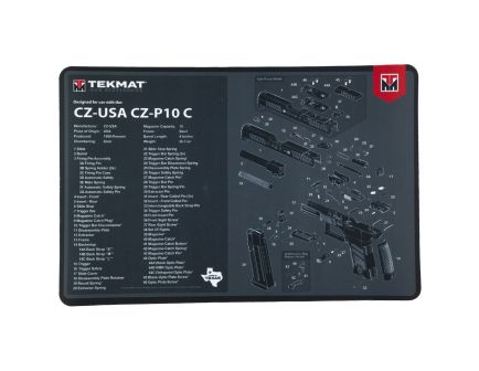 TekMat Cleaning Mat, Pistol Size, 11"x17", For CZ P10C, Black