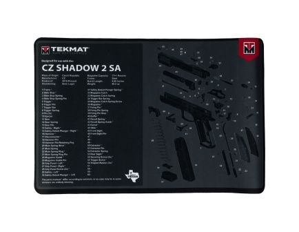 TekMat Cleaning Mat, Pistol Size, 11"x17", For CZ Shadow , Black