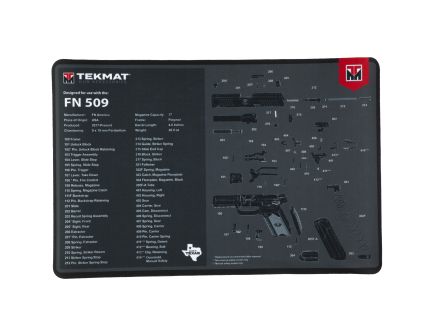 TekMat Cleaning Mat, Pistol Size, 11"x17", For FN 509, Black