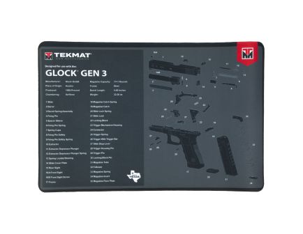TekMat Original 11"x17" Mat, for Glock Gen 3, Black Cleaning Mat - TEKR17GLOCKG3