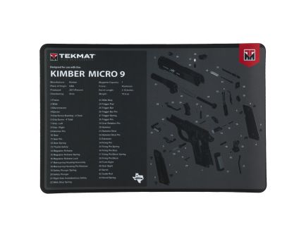 TekMat Cleaning Mat, Pistol Size, 11"x17", For Kimber Micro 9, Black