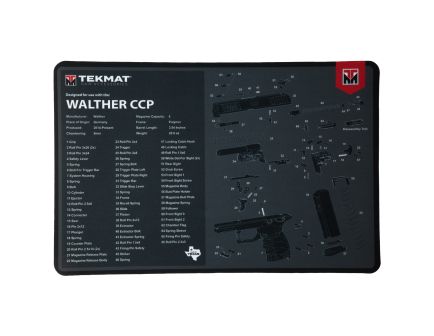 TekMat Cleaning Mat, Pistol Size, 11"x17", For Walther CCP, Black