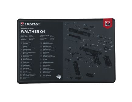 TekMat Cleaning Mat, Pistol Size, 11"x17", For Walther Q4 SF, Black