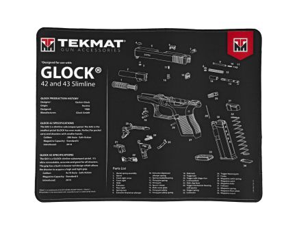 TekMat Ultra Mat, for Glock 42/43, 15"x20" Black Cleaning Mat - TEKR20GLOCK4243