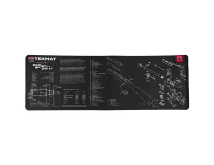 TekMat Long Gun, Ruger Mini 14, 12"x36" Black Cleaning Mat - TEKR36MINI14