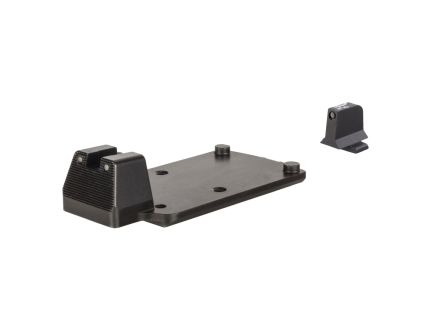 Trijicon RMR Mount w/Integrated Bright and Tough Night Sights Front/Rear, Green/Black
