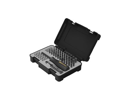 Wheeler 65 Piece Hex/Torx Driver Set, Includes 2 Bit Drivers, 63 Hex/Torx Bits and Hard Case, Black