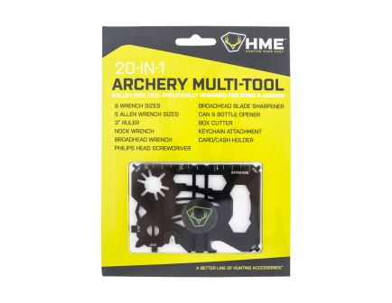 HME 20-In-1 Wallet Multi-Tool, Black Metal - HMEWMT
