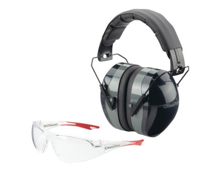 Champion Bal Eye and Ear Combo, Black/Gray/Green - 40622