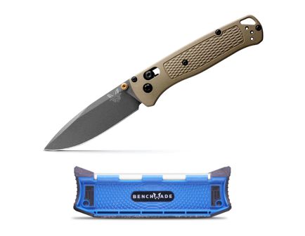 Benchmade Bugout Drop Point Folding Knife & Sharpener Combo