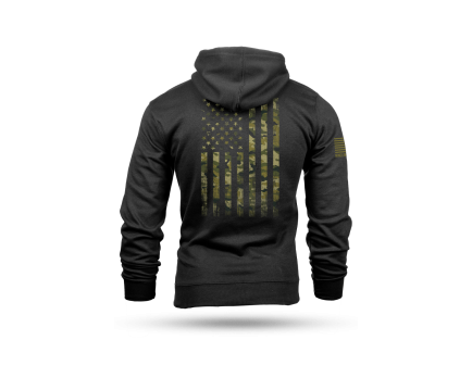 Nine Line America Camo Hoodie, Black - Small