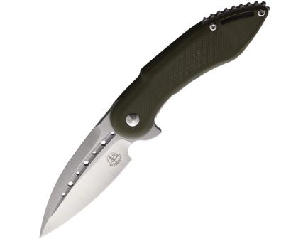 Begg Knives Mini Glimpse Folding Drop Point Knife, OD Green - BG006