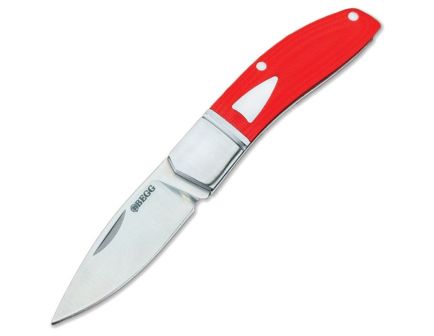Begg Knives Mini Hunter Slipjoint Drop Point Knife, Red - BG044