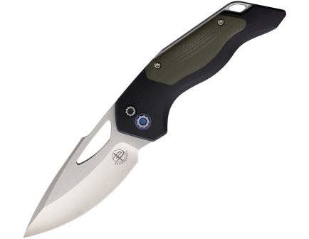 Begg Knives Steelcraft Galaxy Folding Harpoon Drop Point Knife, Black/Green - BG057