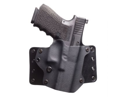 Black Point Tactical Leather Wing Right Hand Glock 43 Holster, Textured Black - 103336