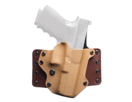 BlackPoint Tactical Leather Wing 1.75" Belt Loop RH OWB Kydex  Holster For Glock 19/23, Coyote - 100203