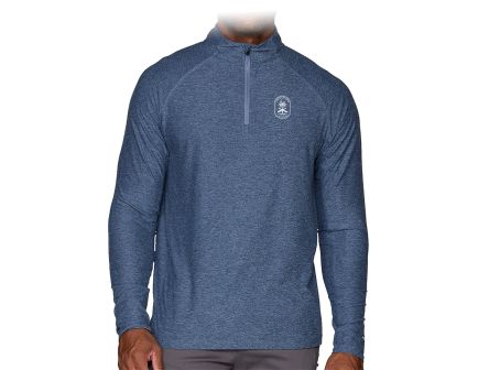 PSA "Palm Tree" 1/4 Zip, Navy - Large