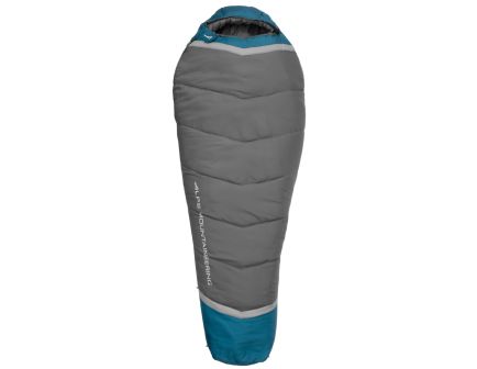 Alps Mountaineering Blaze 0 deg 80" x 32" Regular 60 oz Sleeping Bag, Charcoal/Blue Coral