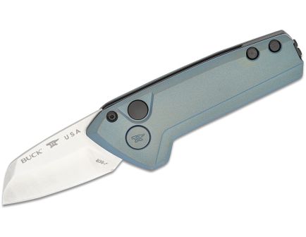 Buck Mini Deploy Auto Folding Wharncliffe Knife, Blue - 0839BLS-B