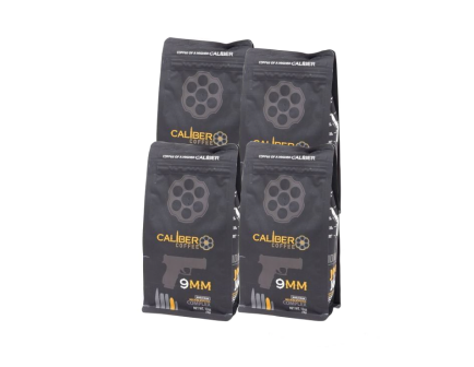 Caliber Coffee 9mm Medium Roast, 12oz bag, Whole Bean, 3lbs Bundle (4 bags)