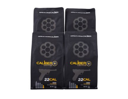 Caliber Coffee .22 Cal Light Roast, 12oz bag, Ground, 3lbs Bundle (4 bags)