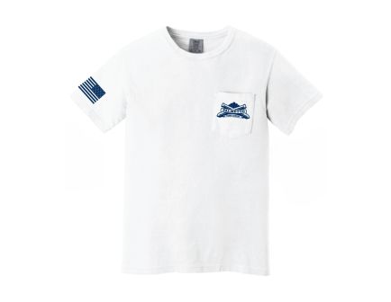 PSA Comfort Colors Pocket T-Shirt - 3XL - White w/Navy Logo