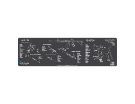 Cerus Gear ProMat 14" x 48" x 3 mm Schematic Magnum Mat for Glock Gen 4, Charcoal Gray/Cerus Blue