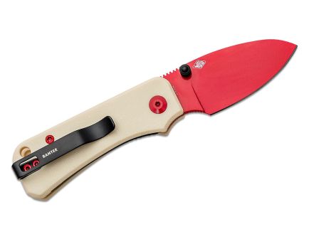 CIVIVI Baby Banter Ivory G10 Handle Red Painted Nitro-V Blade C19068S-7