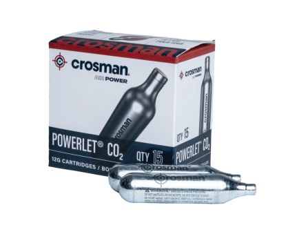 Crosman Powerlet 12 g Co2 Cartridge, Pack of 15
