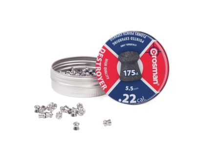 Crosman Destroyer .22 Cal Pointed Airgun Pellet, 14.30 gr 175rds