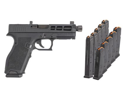 PSA Dagger Full Size - S 9mm Pistol with SW1 RMR, Threaded Barrel & 5 17rd & 5 27rd Mags, Black