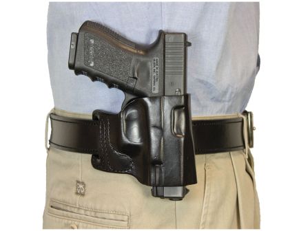 Desantis Gunhide E-Gat Slide Glock G43 OWB Holster RH Leather, Black
