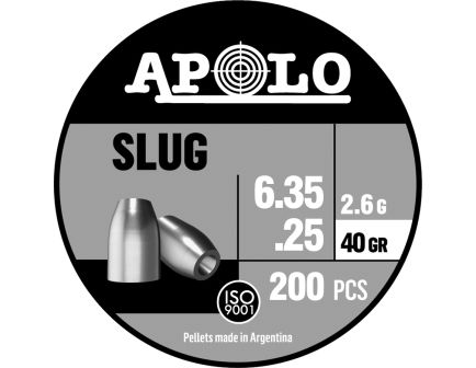 Hatsan USA Apolo Slug .25 Cal Airgun Rifle Pellet, 40 gr 200rds