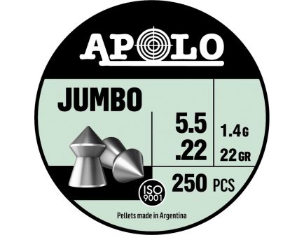Hatsan USA Apolo Jumbo .22 Cal Pointed Airgun Rifle Pellet, 21 gr 250rds