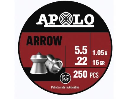 Hatsan USA Apolo Arrow .22 Cal Airgun Rifle Pellet, 16 gr 250rds