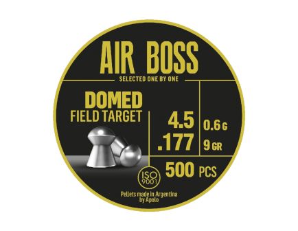 Hatsan USA Apolo Air Boss Domed Field Target .177 Caliber Airgun Rifle Pellet, 9 gr 500rds