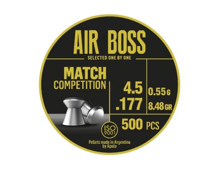 Hatsan USA Apolo Air Boss Match Competition .177 Caliber Flat Airgun Rifle Pellet, 8.48 gr 500rds