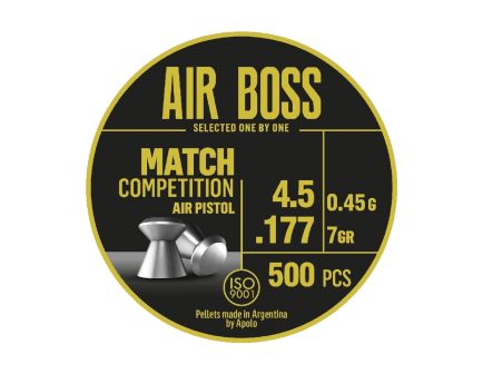Hatsan USA Apolo Air Boss Match Competition .177 Caliber Flat Airgun Pistol Pellet, 7 gr 500rds