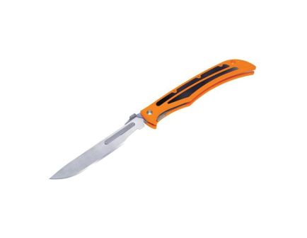 Havalon Baracuta-Blaze Folding Knife Drop Point, Black/Orange