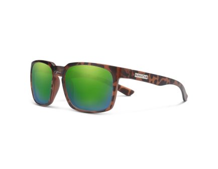 Suncloud Hundo Polarized Sunglasses - Matte Tortoise - Green Mirror