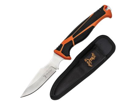 Elk Ridge TREK Fixed Knife Drop Point, Black/Orange