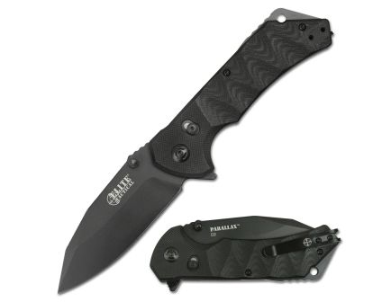 Elite Tactical Parallax Folding Knife Drop Point, Black