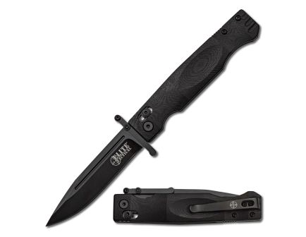 Elite Tactical Guardsman Folding Knife Clip Point, Black