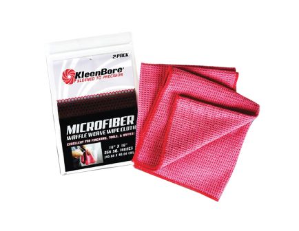 KleenBore Microfiber 18" x 18" Waffle Weave Cloth, 2/Pack