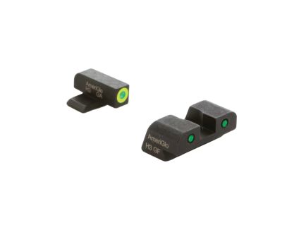 Ameriglo Night Sight Set Front/Rear, Green/Lumi Green/Green/Black