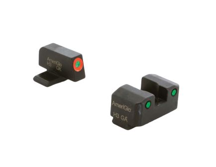Ameriglo Night Sight Set Front/Rear, Green/Orange/Green/Black