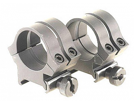 Weaver Quad Lock 1" High Rings, Silver 49056