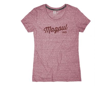 Magpul Megablend Rover Script Women's T-Shirt Extra-Large, Burgundy Heather