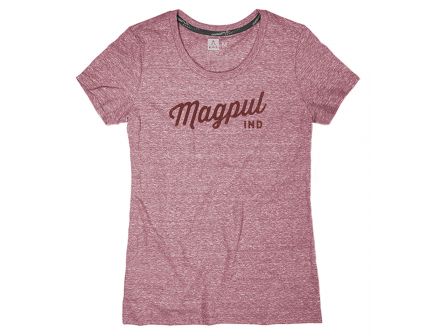 Magpul Rover Script Megablend T-Shirt Women's Medium, Burgundy Heather