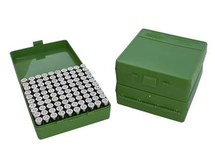 MTM Case Guard FlipTop Ammo Box 380ACP/9mm-Green-100rd-P-100-9-10